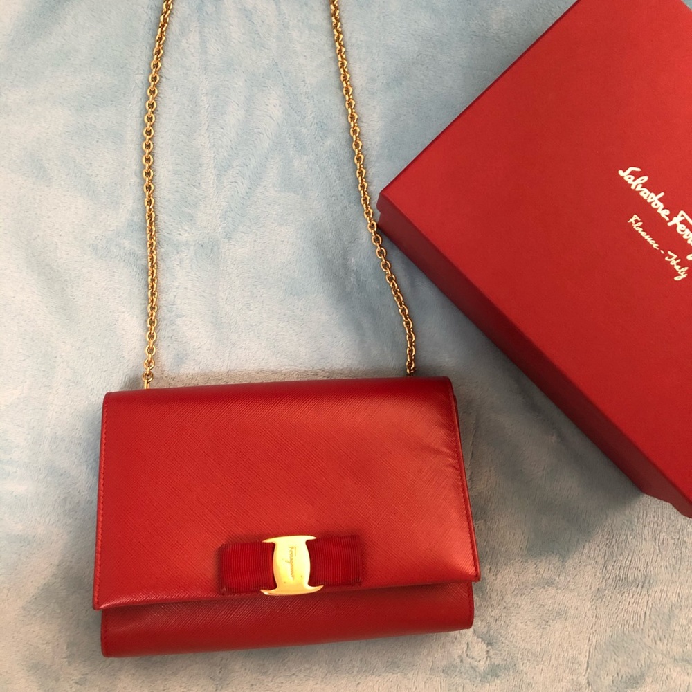 Authentic Salvatore Ferragamo Ginny Crossbody Bag